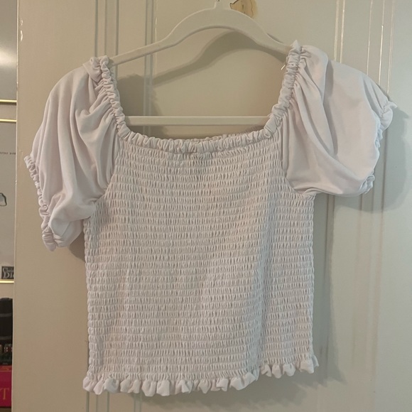 Smocked puff sleeve top - Picture 2 of 2